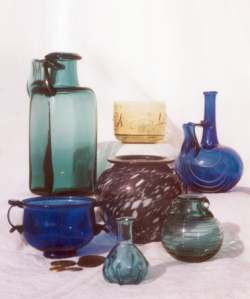 Examples of roman glass reproductions by Mark and David