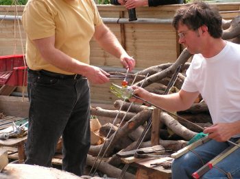 65. Attaching a handle.