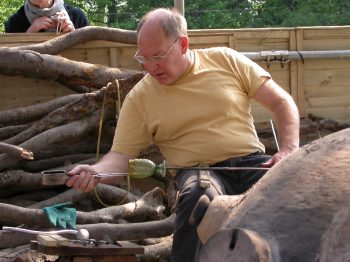 46. Shaping the lip.