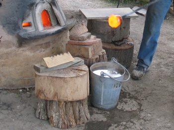 2. Emptying the pots.