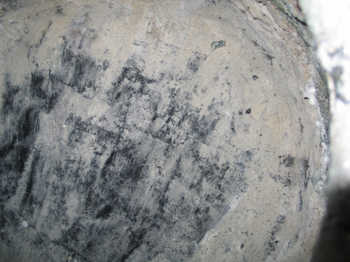 36. The floor of the firing chamber after ash removal.