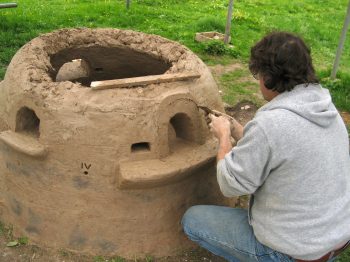 22. Finishing the first gathering hole (the third gathering hole is on the left hand side).