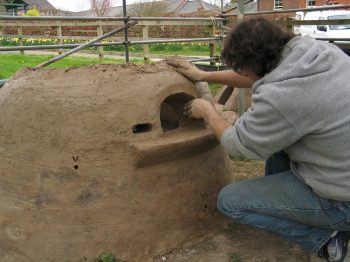 23. Finishing the second gathering hole.