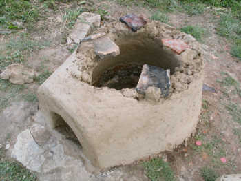 15. Positioning the tile fragments.