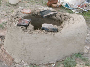 16. Positioning the tile fragments.