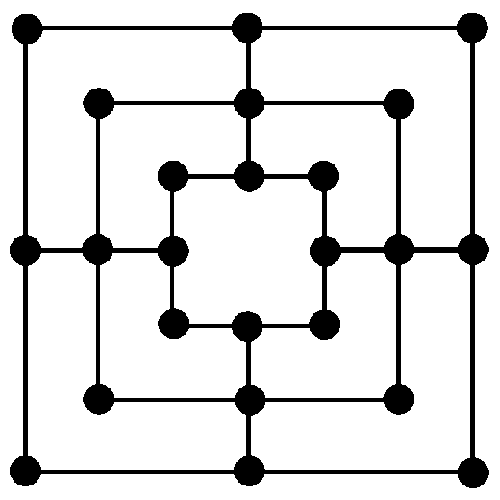 Nine Men's Morris Board