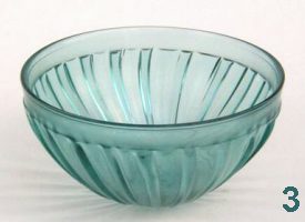 Monochrome ribbed bowl. diameter c.13.50cm.