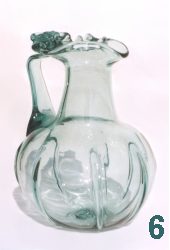 Free-blown trefoil-lipped bottle. Height c.12.00cm