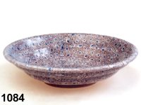 1084: Composite mosaic deep footed plate