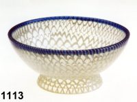 1113: Network mosaic footed bowl