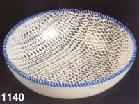 1140: Network mosaic steep-sided bowl