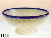 1144: Network mosaic footed bowl