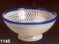 1145: Network mosaic footed bowl