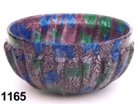 1165: Composite mosaic ribbed bowl