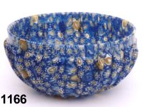 1166: Composite mosaic ribbed bowl