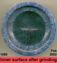 Inner surface of vessel after grinding