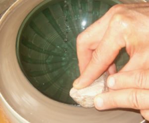 Grinding the inside of the bowl