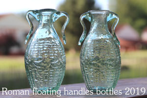 Villa Borg 2019 - Two Roman bottles with floating handles