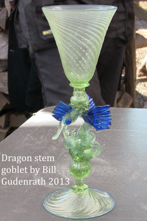 Velzeke 2013 - Dragon stem goblet by Bill Gudenrath