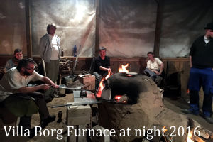 Villa Borg Furnace at night 2016