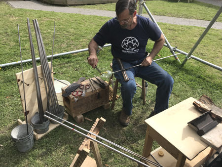 Jason shaping a handle