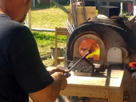 Jason reheating a vessel