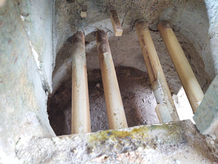 The left-hand interior of the furnace