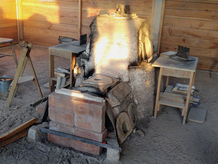The furnace stopped up to retain as much heat as possible during the night