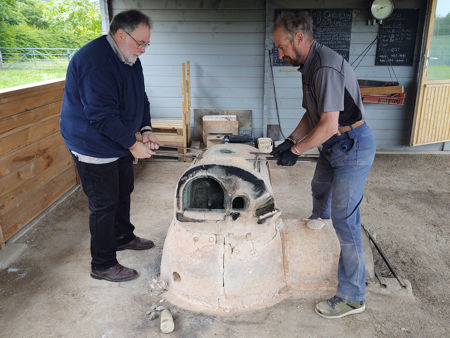 David and Steve removing the roof