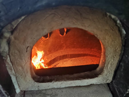 Inside the furnace (at c.200°C)