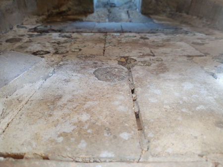 The cleaned-up firing chamber floor