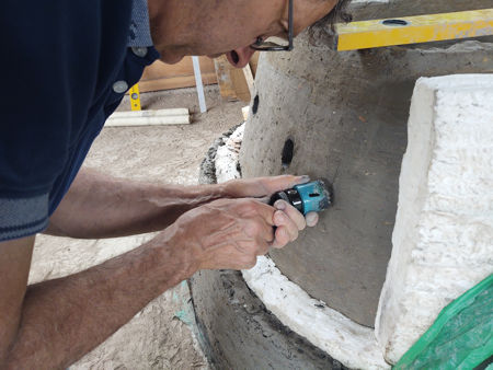 Drilling holes for the shelf support bars