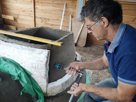 Drilling holes for the shelf support bars