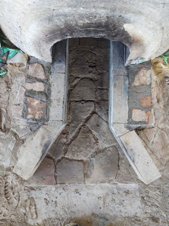 Tile and daub foundation for the the tunnel in place