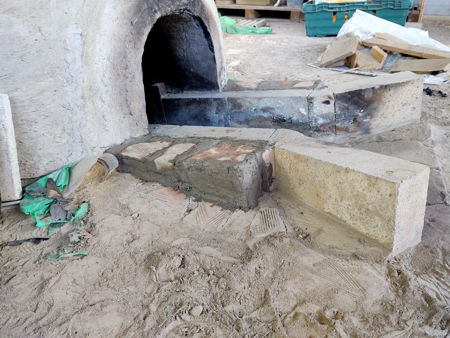 Tile and daub foundation for the the tunnel in place