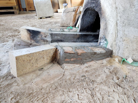 Tile and daub foundation for the the tunnel in place