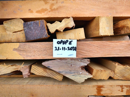 We are now labelling the wood with its splitting and stacking date