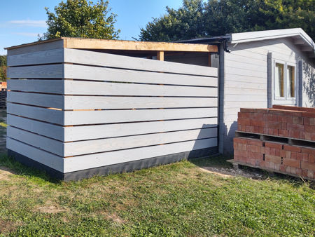 The woodshed almost finished