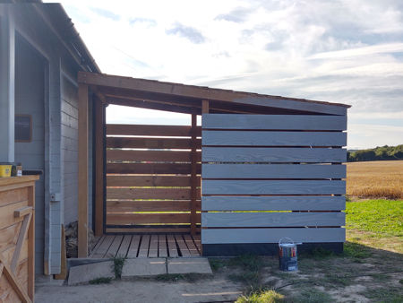 The woodshed almost finished