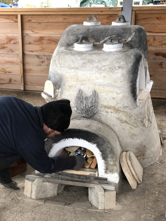 Day One - Steve lighting the furnace (Photo © Fiona Rashleigh)