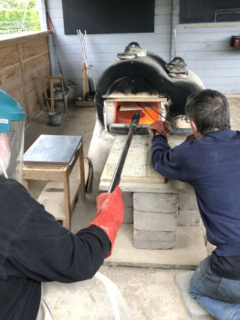 Heating the cylinder (Photo © Fiona Rashleigh)