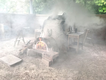 It can become rather smoky in the morning, when the furnace is fired up to temperature! (Photo © Steve Wagstaff)