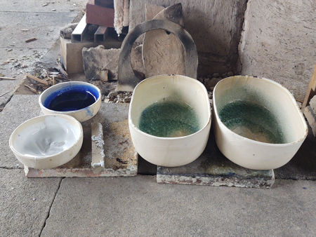 The four pots at the end of Firing Six